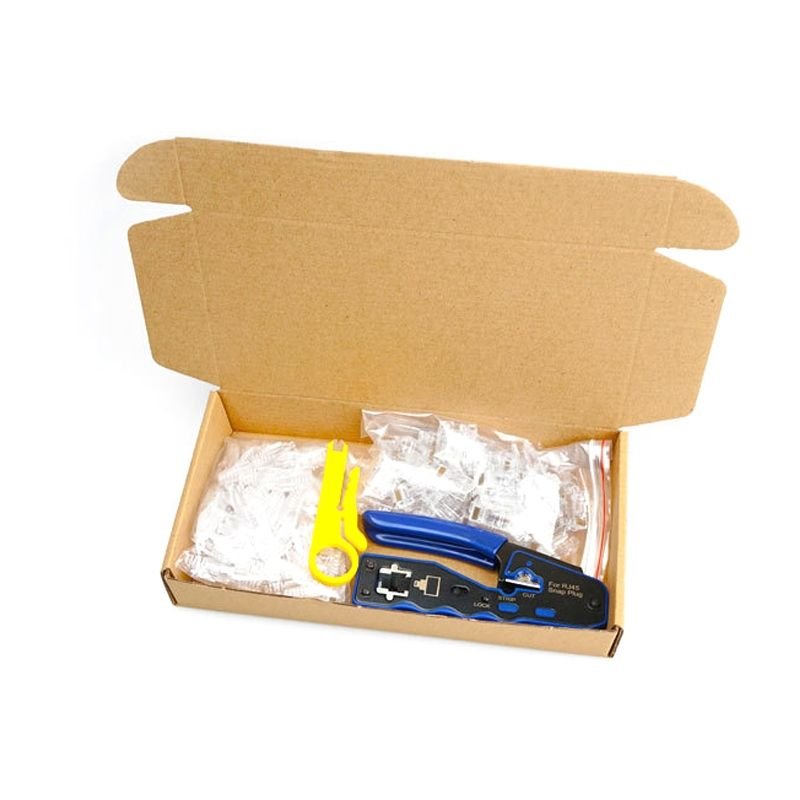 RJ45 Crimping Tool For Pass-Through Connector Combo