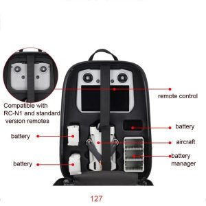 Hard-Shell Midi Backpack compatible with DJI Mavic Mini 3 PRO Brushed Grey - Image 2