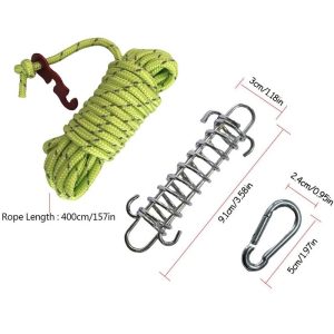 4-Pack Reflective Tie-Down Rope Kit with Shock Springs & Carabiners - Image 2