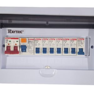 Raytric 12-Way DIN Populated Surface PVC Distribution Board Box - Image 2