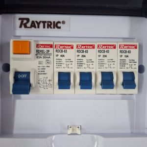 Raytric 6-Way DIN Populated Surface PVC Distribution Board Box - Image 2