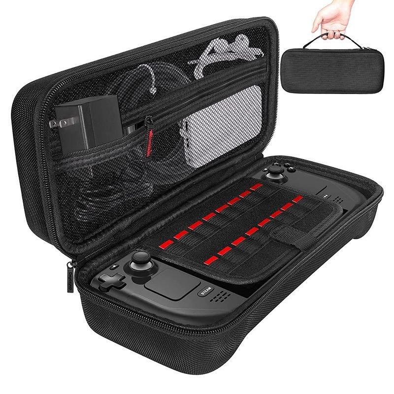 EVA Hard Case for Steam Deck with SD Card Slots & Screen Protection