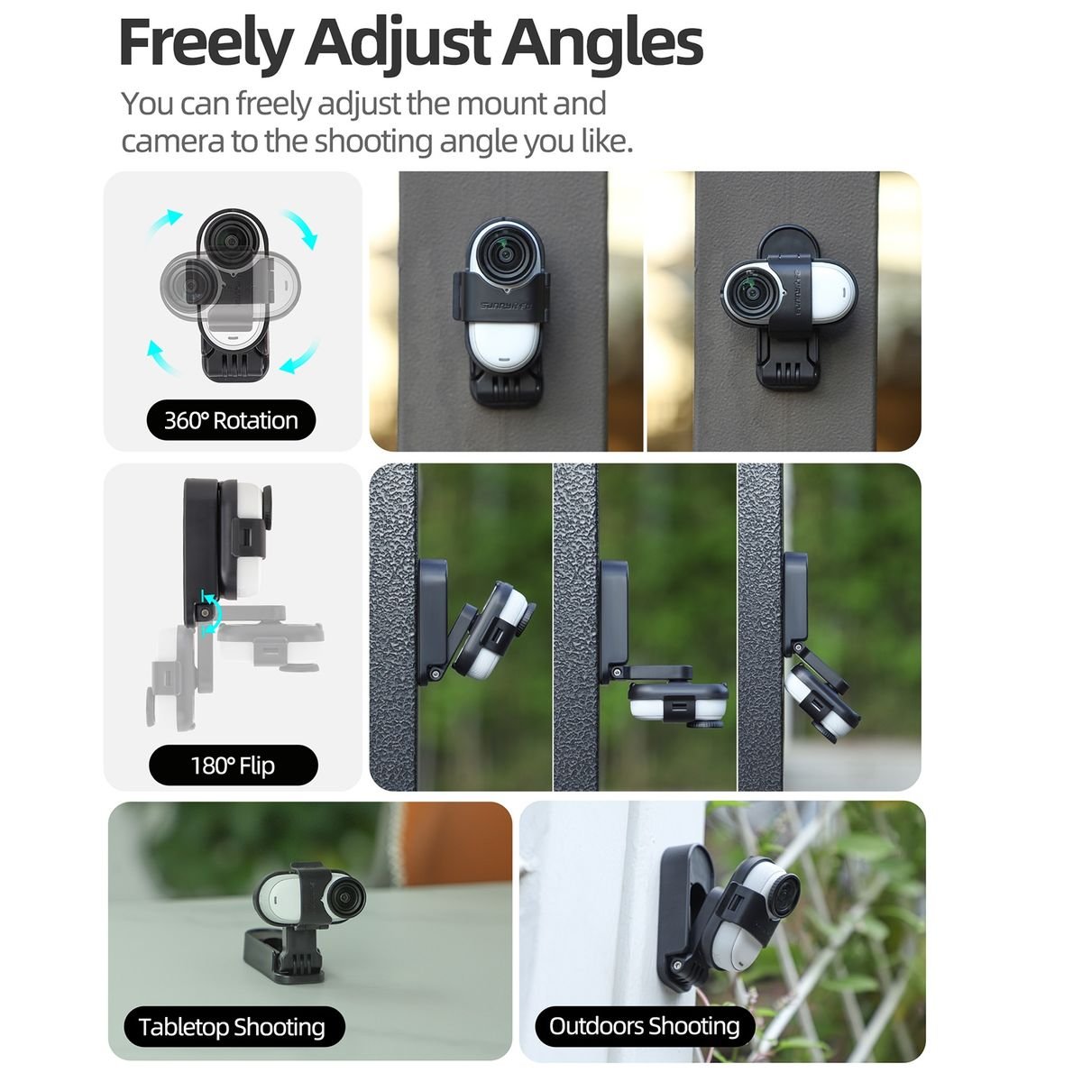 Sunnylife Multifunctional Magnetic Mount for Insta360 GO 3/3S - Image 2