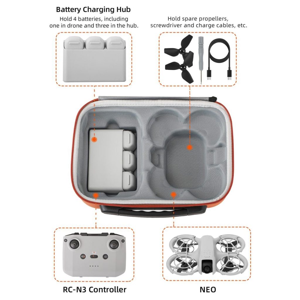 SunnyLife Protective Combo Case for DJI NEO - Grey
