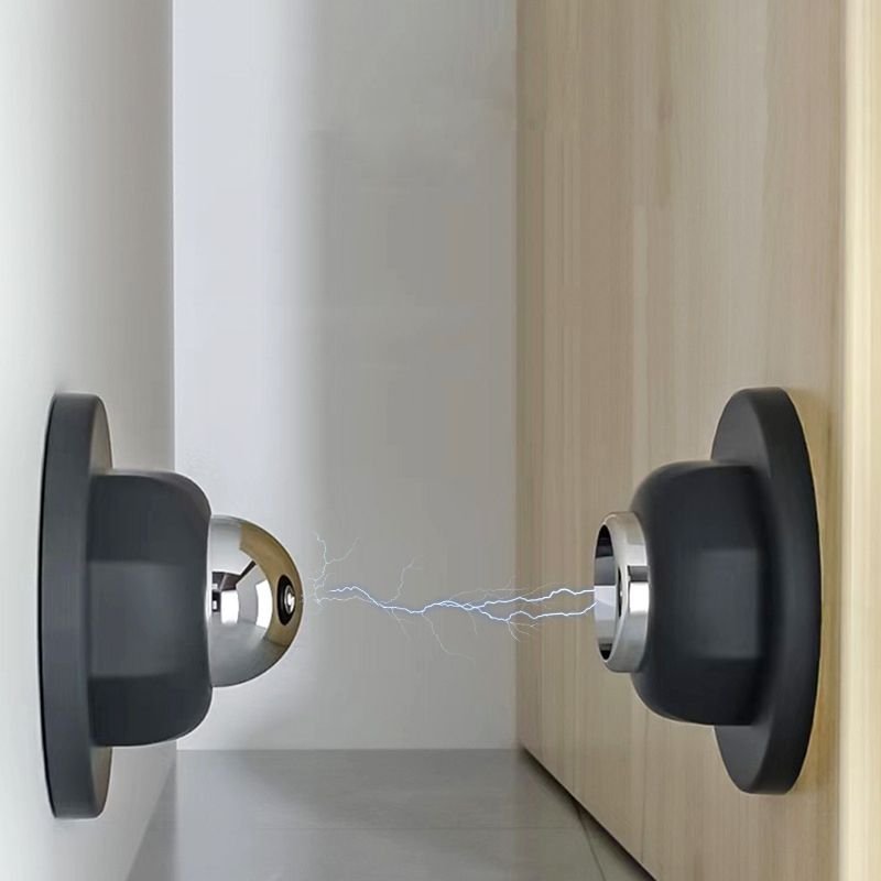 Magnetic Door Stop with PVC Rubber Cover - 2 Pack