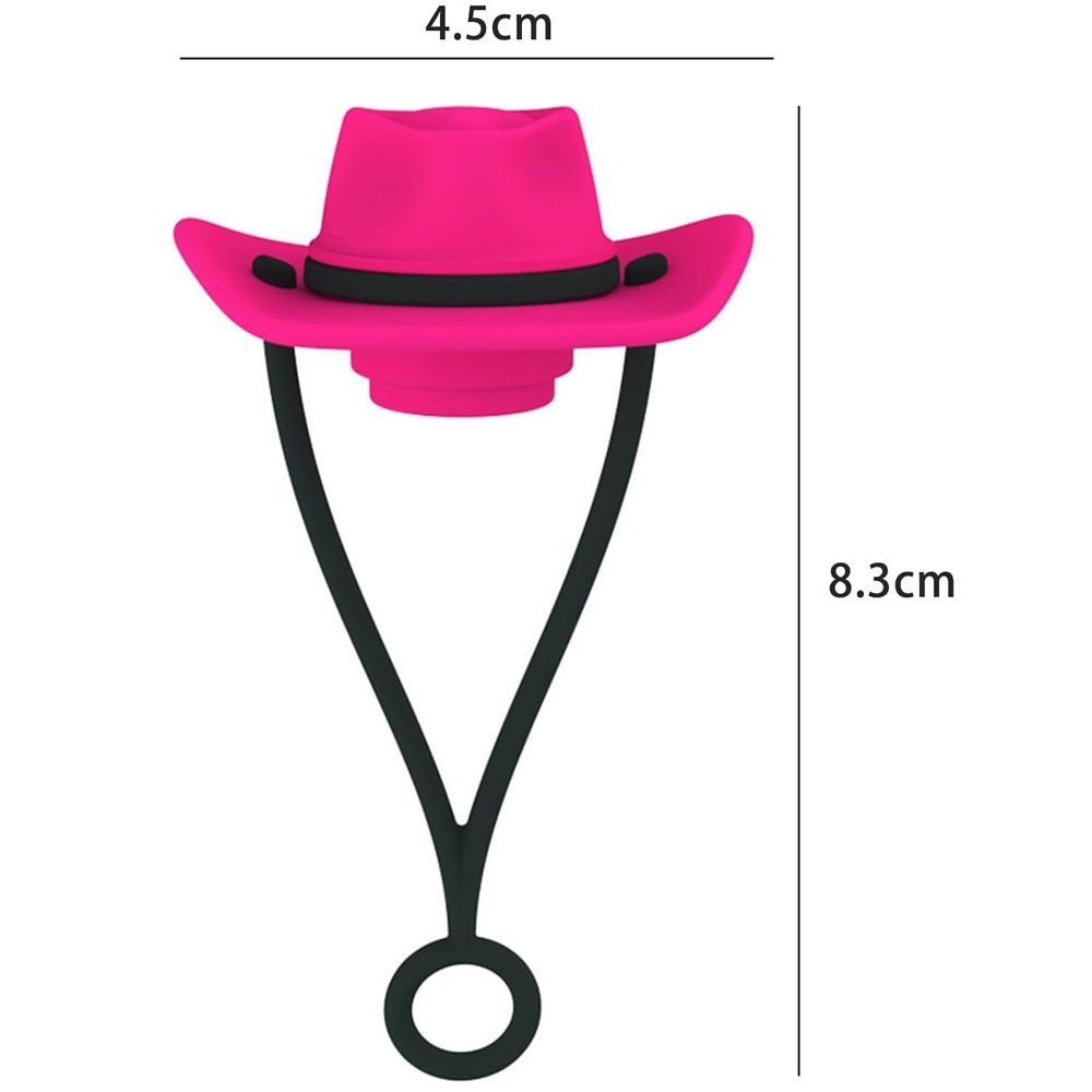 4pc Cowboy Hat Silicone Straw Caps for Stanley & Similar 18-40oz-0.5-1.18L