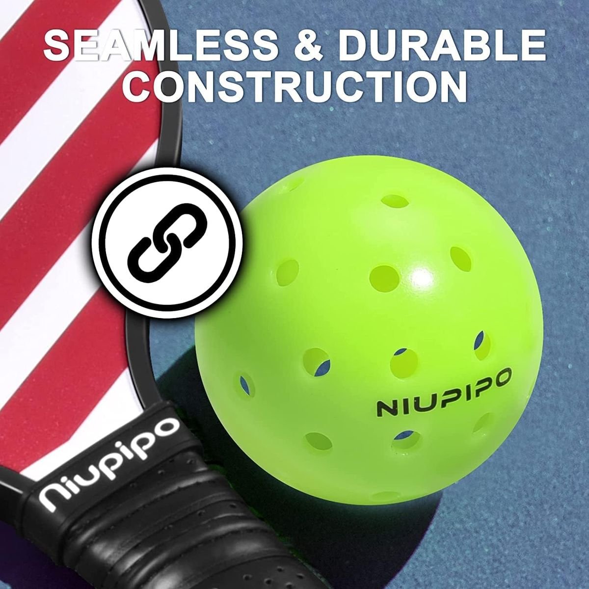 Niupipo - Outdoor 40 Hole Pickleball Balls - Image 3