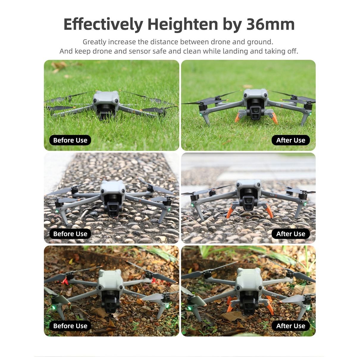 SunnyLife Spider Landing Gear for DJI Air 3 - Grey - Image 3