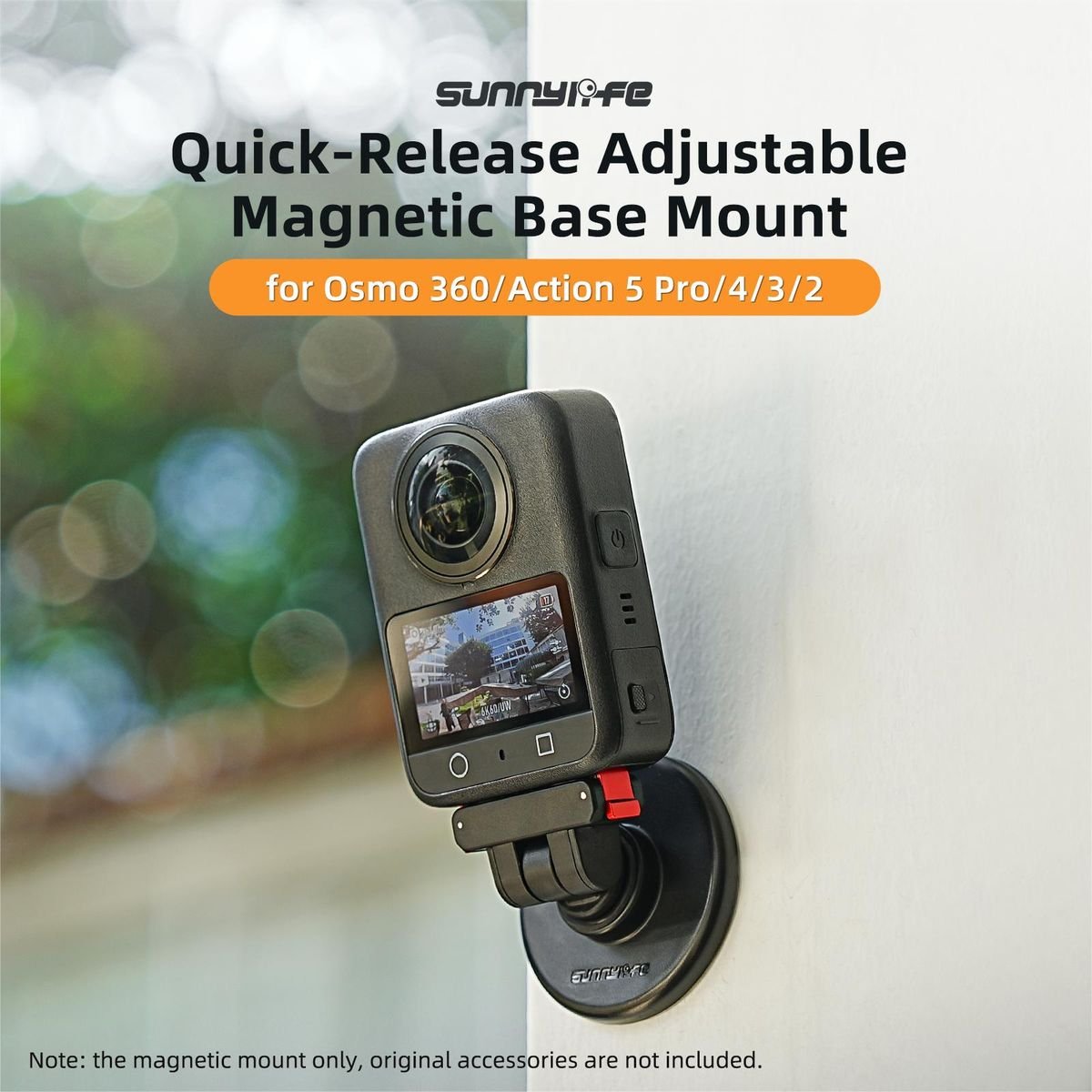 Sunnylife Quick-Release Magnetic Base compatible DJI Osmo 360 / Action 5Pro - Image 3