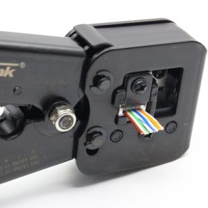 RJ45 Crimping Tool For Pass-Through Connectors With Extra Wire Stripper - Image 3