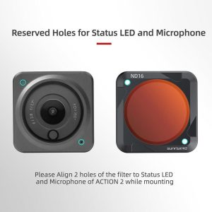 4pc SunnyLife ND Filter Set for DJI Action 2 - Image 3