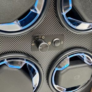 USB Powered Four Watch Winder with Glass Door-LED Backlit (Walnut Finish) - Image 3