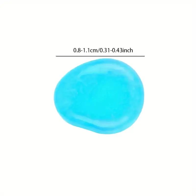 Glow-in-the-Dark Resin Pebbles - Aqua Blue (2500-Piece)