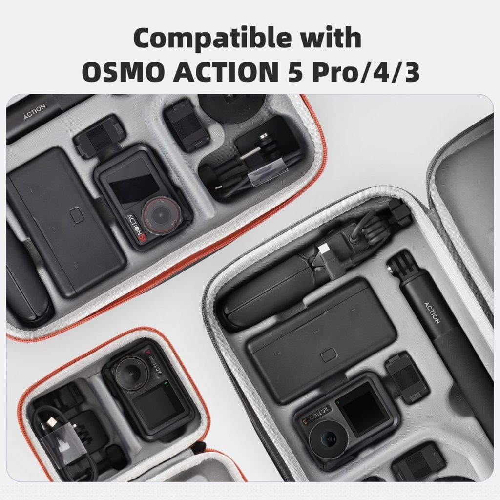 SunnyLife Hard Carry Case for DJI Osmo Action 5 Pro / 4 / 3 - Black