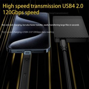 USB4 2.0 Type C - 240W Fast Charging | 80Gbps Data Transfer | 8K@60Hz Video - Image 3
