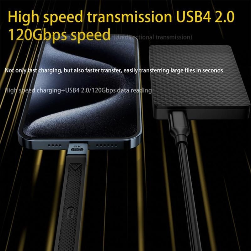 USB4 2.0 Type C - 240W Fast Charging | 80Gbps Data Transfer | 8K@60Hz Video