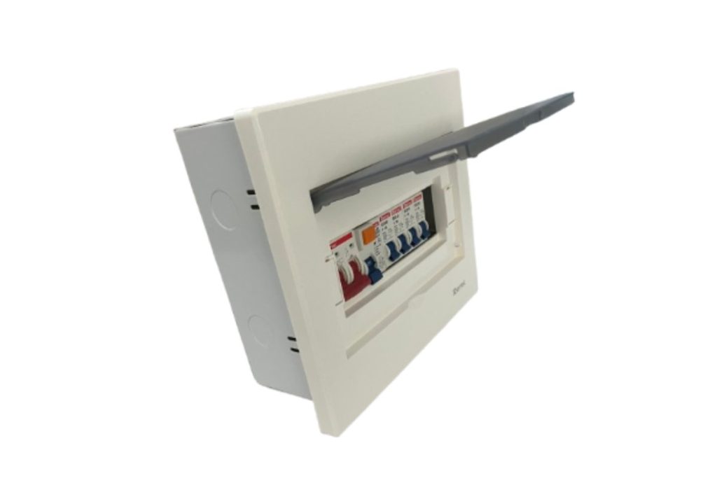 Raytric 8Way Din Populated Flush Db Box Metal Base MP06A7-9GP