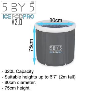 5by5 IcePodPro V2.0 Ice Bath With Bag, Thermometer & Hand Pump - Image 3