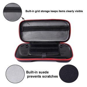 EVA Hard Case for Steam Deck (Black & Red) - Image 3