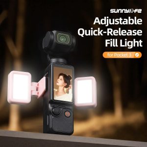 Sunnylife Adjustable Dual Fill Light for DJI Osmo Pocket 3 (Black) - Image 3