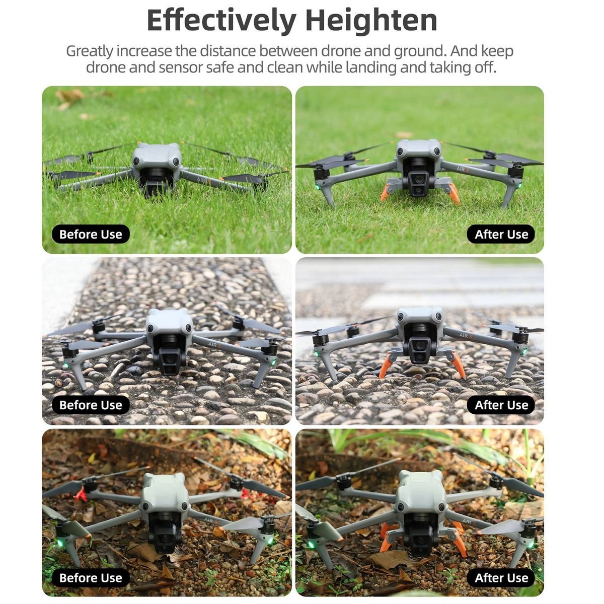 SunnyLife Spider Landing Gear for DJI Air 3/Air 3S - Grey - Image 3
