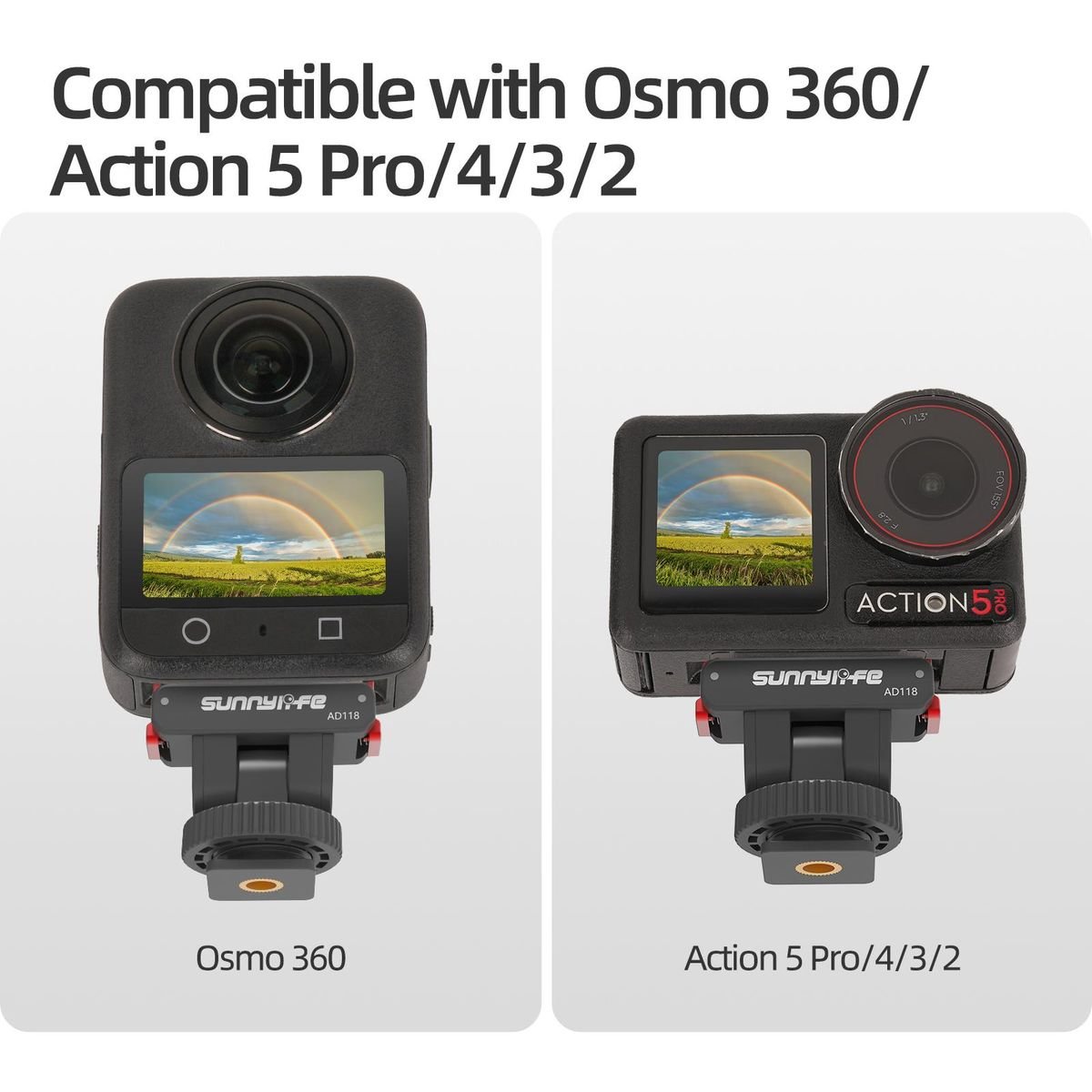 Sunnylife Adjustable Magnetic Cold Shoe Adapter for Osmo 360 /Action 5 Pro - Image 4