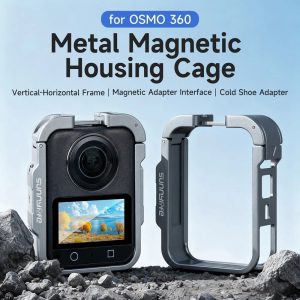 Sunnylife Aluminum Housing with Cold Shoe & Magnetic Mount for Osmo 360 - Image 4
