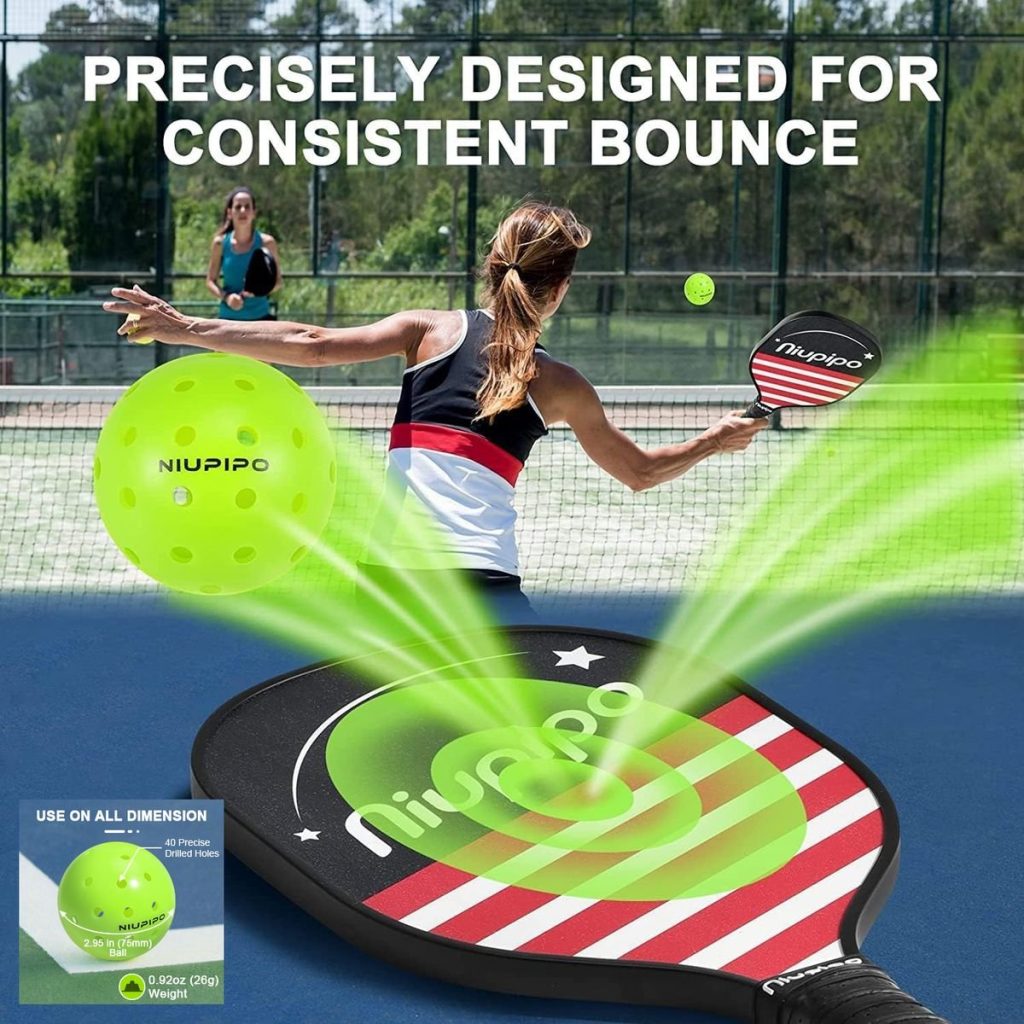 Niupipo - Outdoor 40 Hole Pickleball Balls