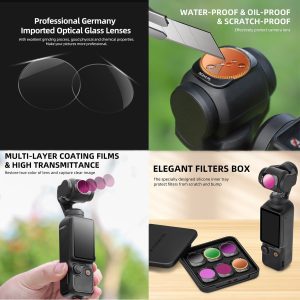 6pc SunnyLife ND Filter Set for DJI Osmo Pocket 3 - Image 4