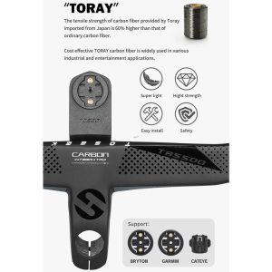 TOSEEK TR5500 Carbon FULLY Integrated Road Bar - 440mm Wide - 90mm Stem - Image 4