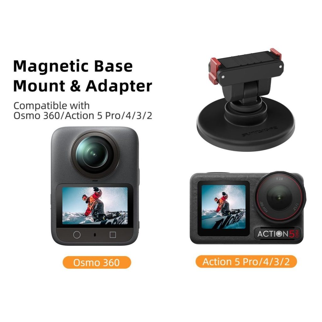 Sunnylife Quick-Release Magnetic Base compatible DJI Osmo 360 / Action 5Pro