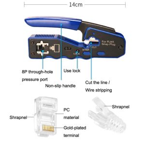 RJ45 Crimping Tool For Pass-Through Connector Combo - Image 4