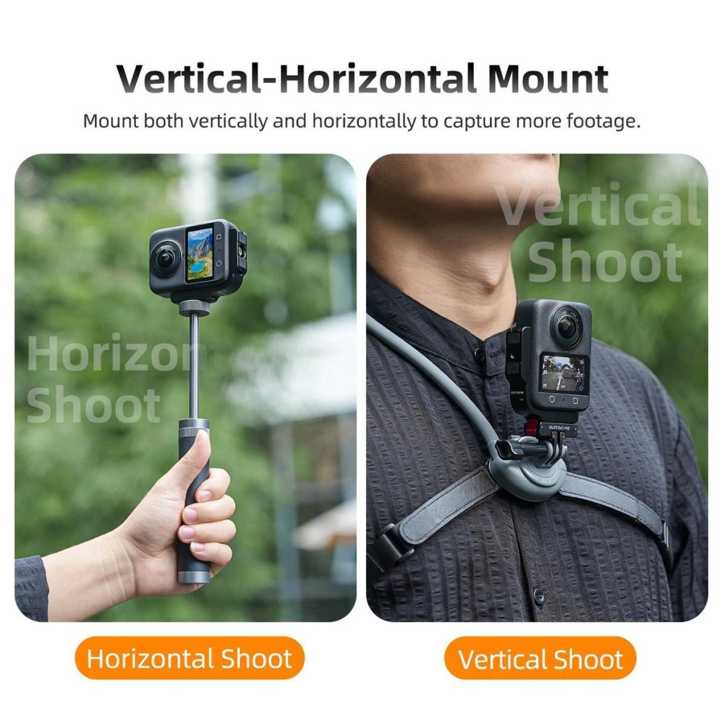 Sunnylife Vertical/Horizontal Mount with Magnetic Adapter for Osmo 360
