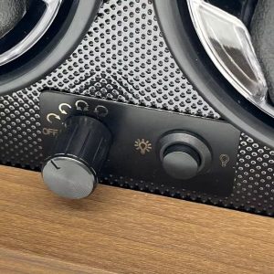 USB Powered Four Watch Winder with Glass Door-LED Backlit (Walnut Finish) - Image 4