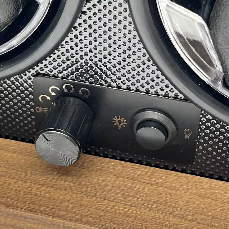 USB Powered Four Watch Winder with Glass Door-LED Backlit (Walnut Finish)