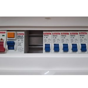 Raytric 12 Way Din Populated Flush PVC Distribution Box ( Metal Base ) - Image 4