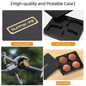 4pc SunnyLife ND Filter Set compatible with DJI Mavic Air 3S - Image 4