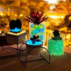 Glow-in-the-Dark Resin Pebbles - Aqua Blue (2500-Piece) - Image 4
