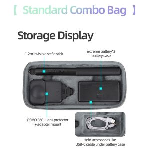 Sunnylife Hardshell EVA Carry Case Compatible With DJI Osmo 360 (Grey) - Image 4