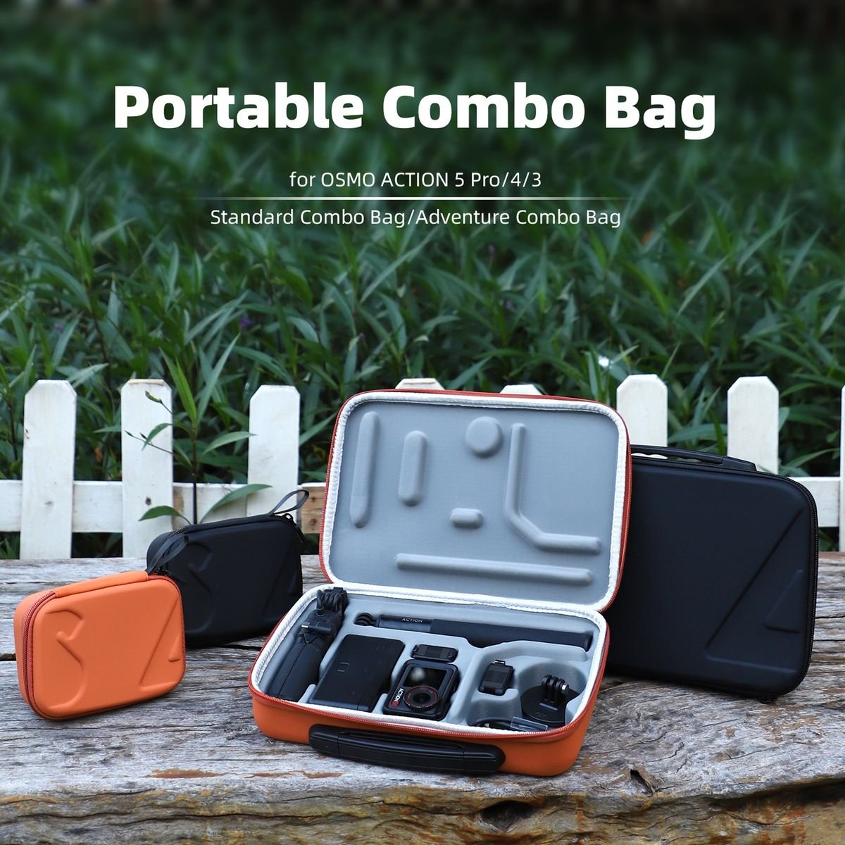 SunnyLife Hard Carry Case for DJI Osmo Action 5 Pro / 4 / 3 - Black - Image 4
