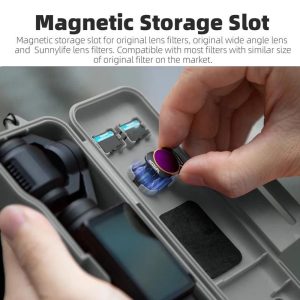 Sunnylife Hard Protective Case for DJI Osmo Pocket 3 - Black (with Lanyard) - Image 4