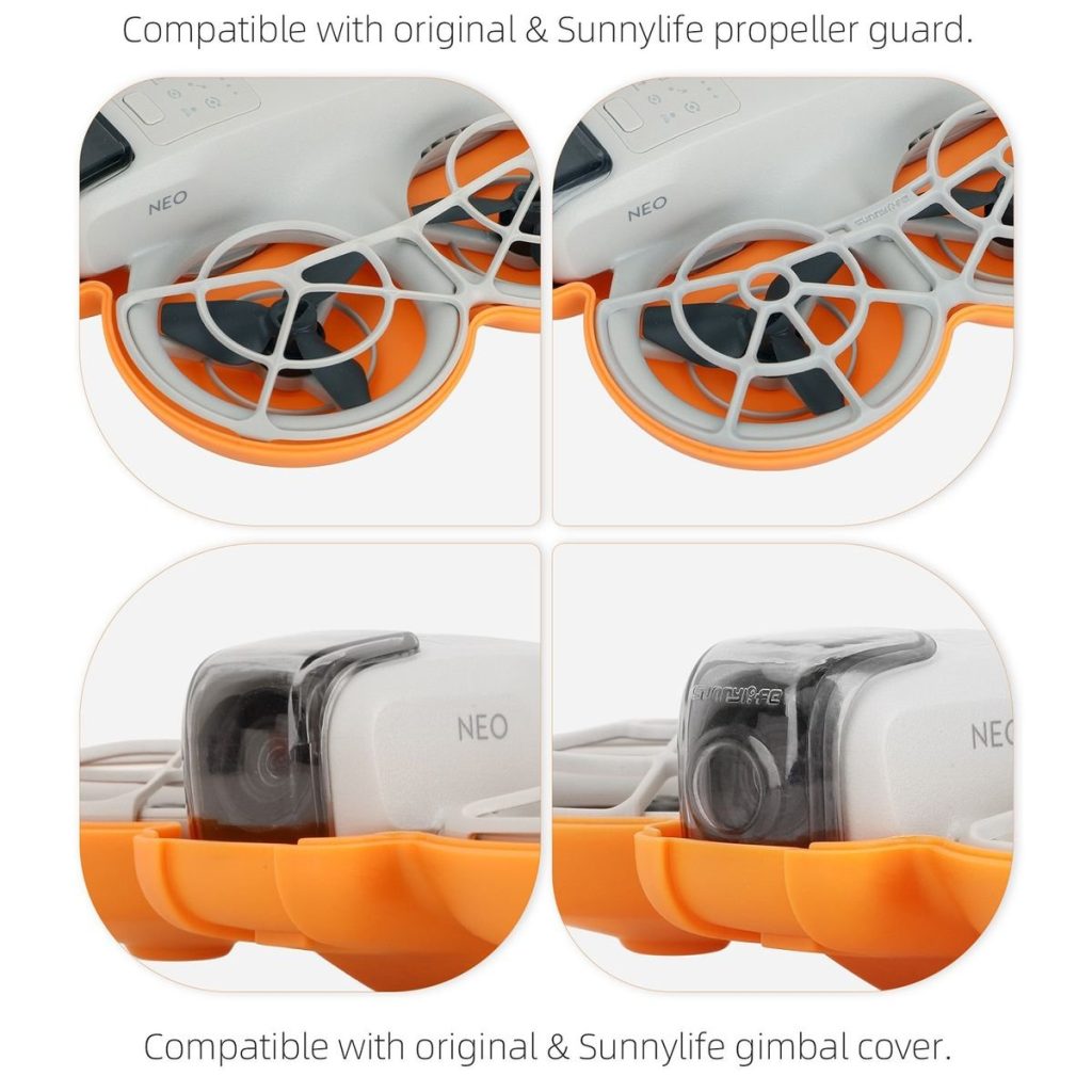 SunnyLife Hard Protective Case for DJI Neo - Black (with Carabiner)