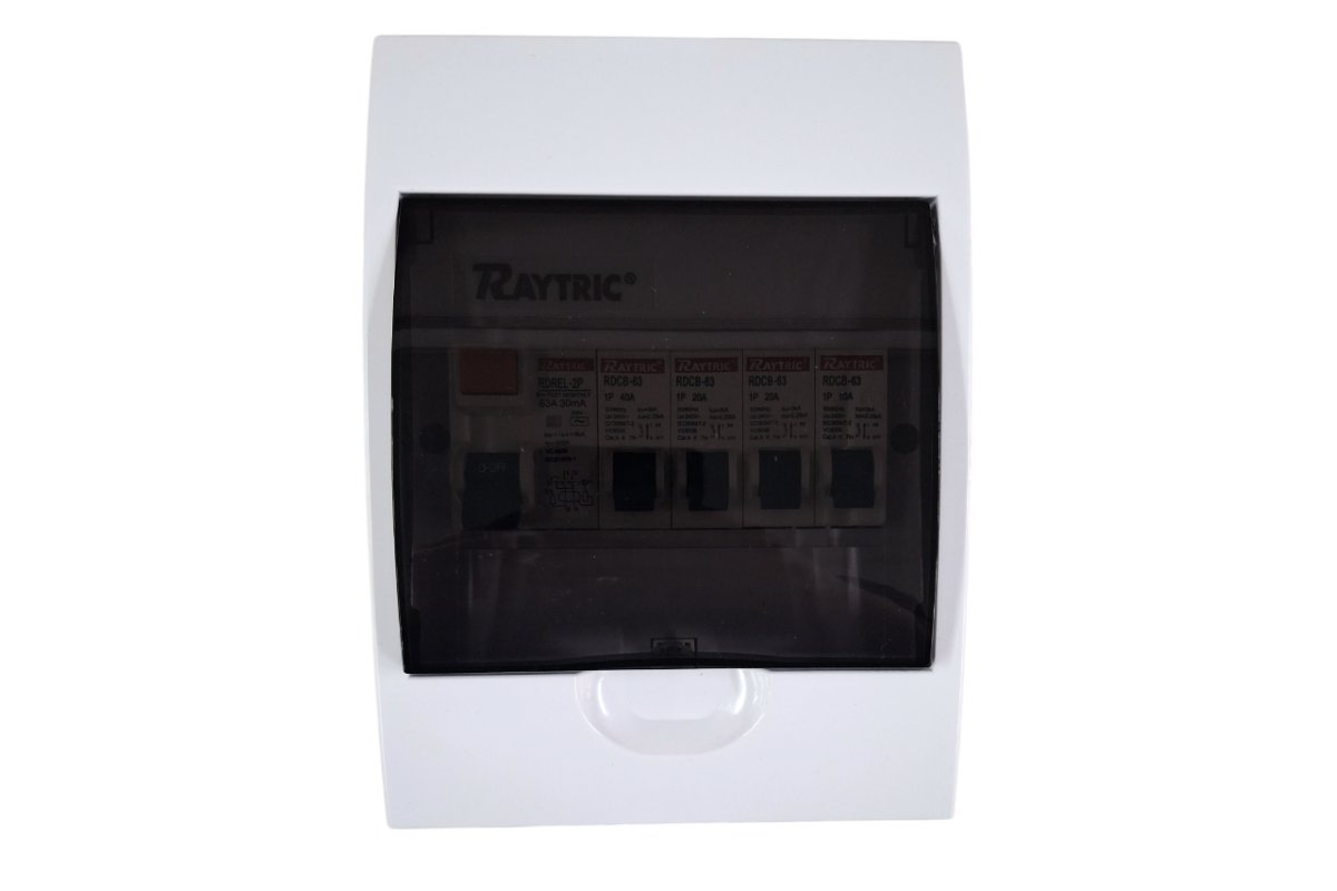 Raytric 6-Way DIN Populated Surface PVC Distribution Board Box - Image 4