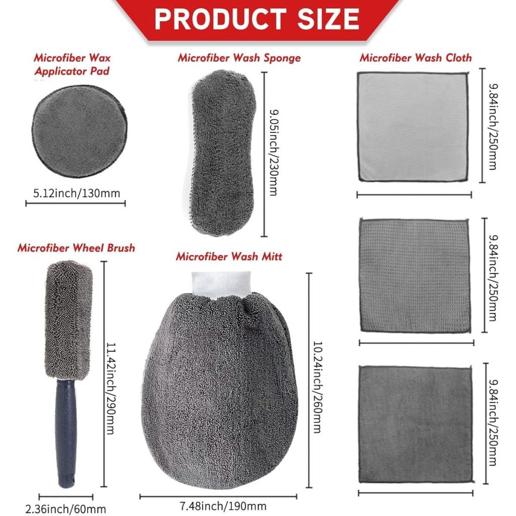 Premium 10-Piece Car Wash Kit with Grit Guard & Storage Bag