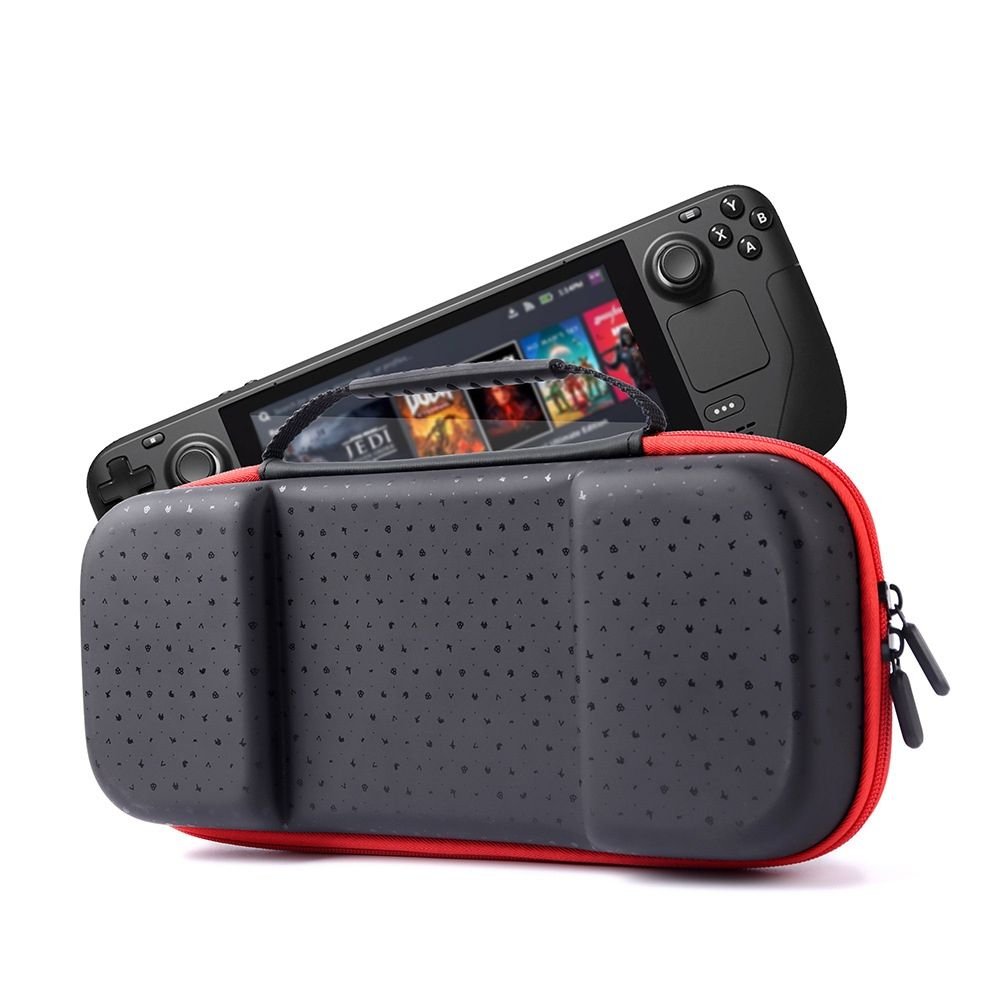 EVA Hard Case for Steam Deck (Black & Red)