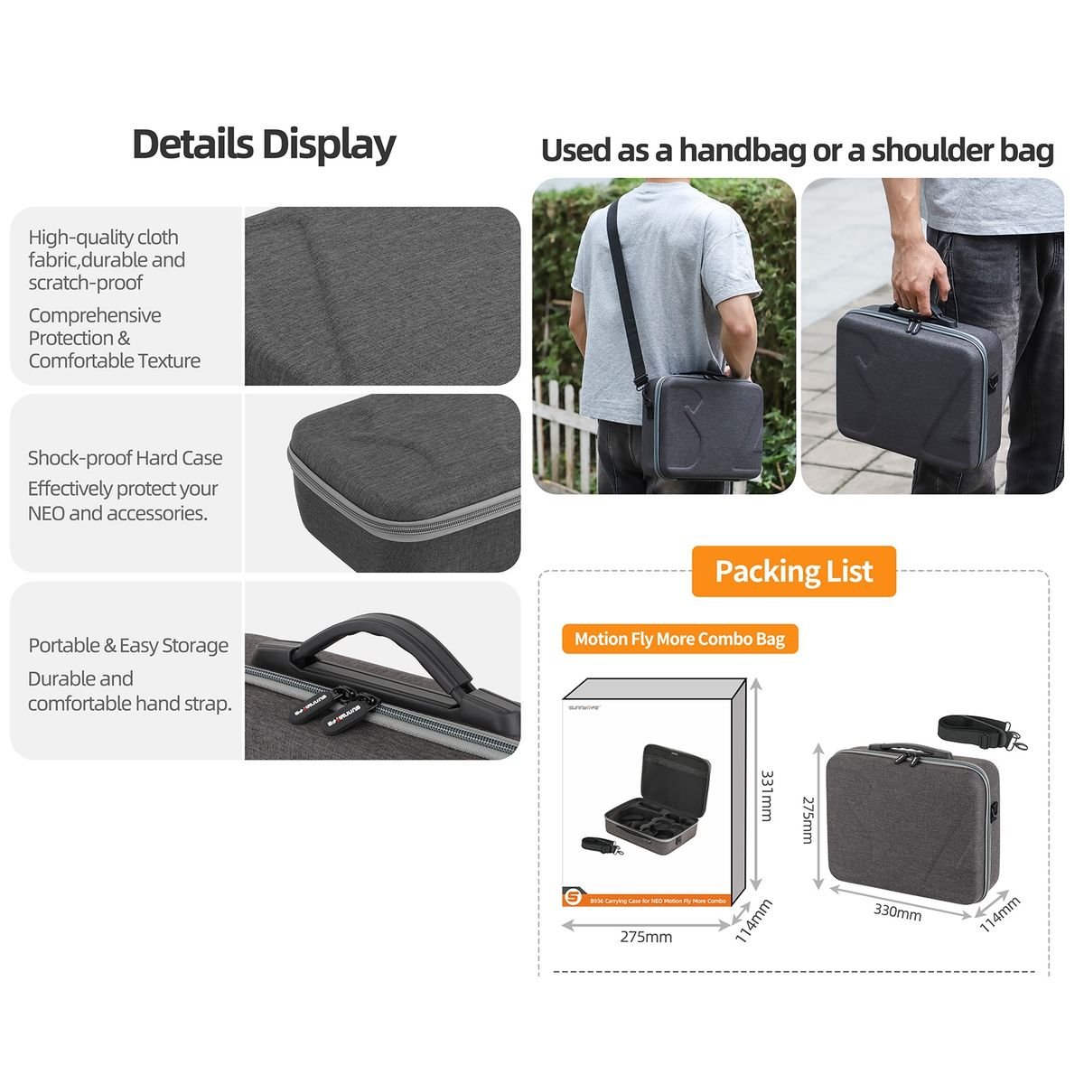 SunnyLife Protective Case for DJI NEO Motion Flymore Combo - Image 4