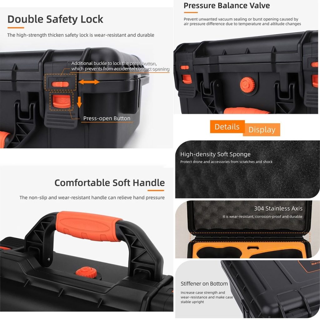 SunnyLife ABS Hard Shell Waterproof Case for DJI NEO Motion Fly More Combo