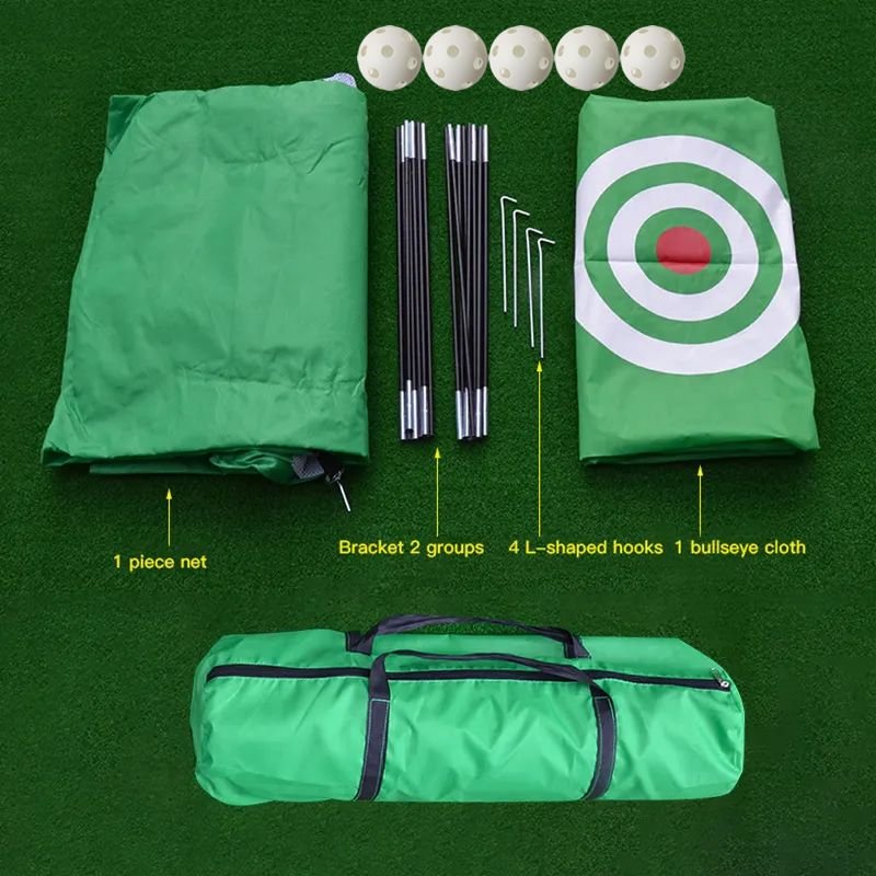 Portable Golf Practice Net 200cm x 140cm with Practice Balls & Carry Bag