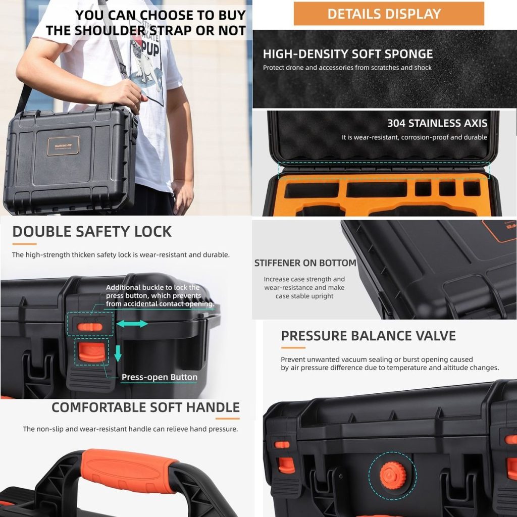 SunnyLife ABS Hard Shell Waterproof Case for DJI Mini 4 Pro