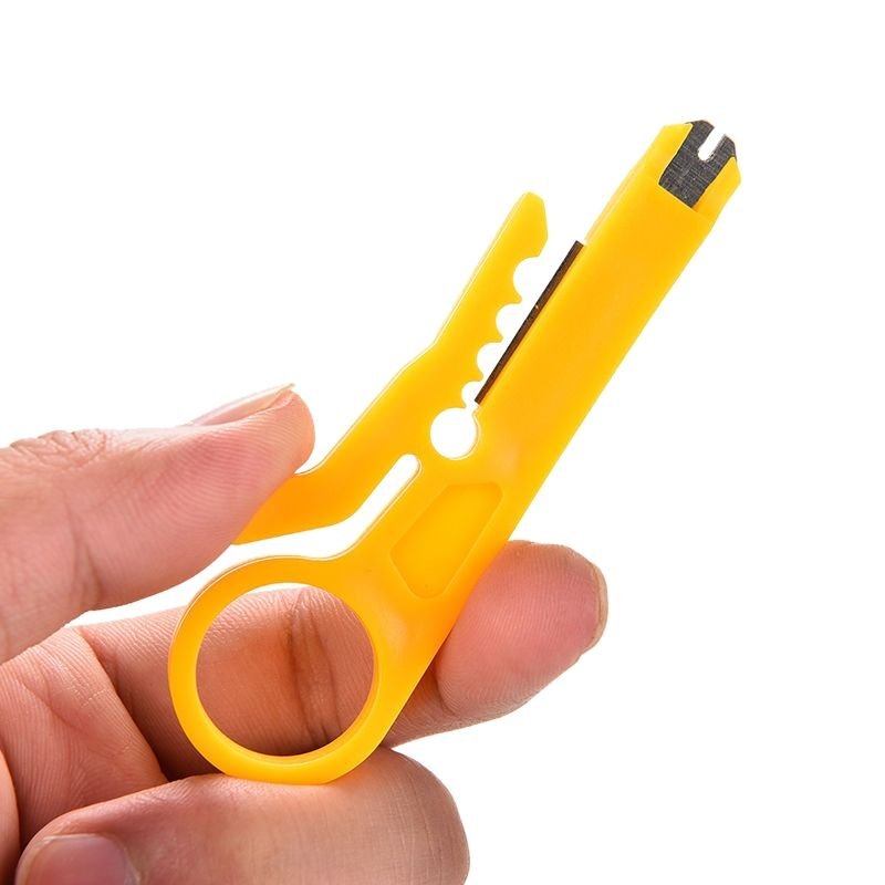 RJ45 Crimping Tool For Pass-Through Connectors With Wire Stripper